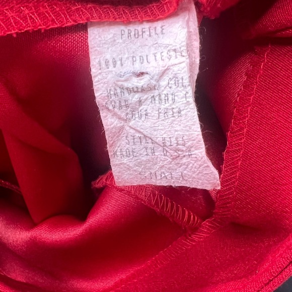 PROFILE Red Mini Skirt with Slit High Waist Zip Back Women's Small - Picture 7 of 7